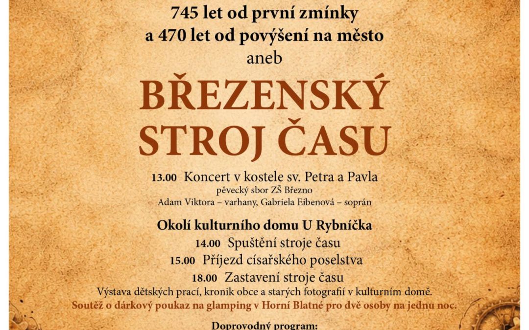 slavnost Březenský stroj času ⚙️🕰️